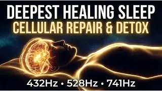 432Hz + 528Hz + 741Hz | The Deepest Healing Sleep: Cellular Repair & Detox