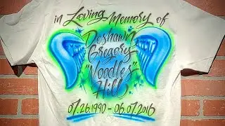 How to airbrush a quick RIP memorial T shirt design