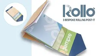 Roll&ograve; brand reminder: 3 rolling post-it - Made in Italy