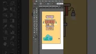 Flat Design pizza shop part 9 | Illustrator CC Tutorial