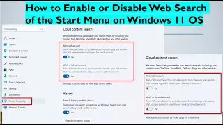 How to Enable or Disable Web Search of the Start Menu on Windows 11 OS