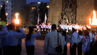 Hatikvah at the Monument to the Ghetto Heroes, Warsaw, Poland