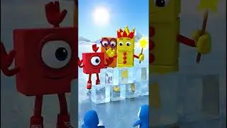 Numberblock: Building with Shapes: Numberblocks Ice Castle! 🧊🏰 #numberblocks #toddlers #shorts