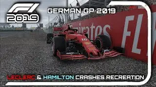 F1 2019 RECREATION: LECLERC & HAMILTON CRASHES GERMANY 2019