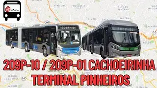 LINHAS G&Ecirc;MEAS | ITINER&Aacute;RIO SPTRANS | 209P-10 / 209P-01 CACHOEIRINHA - TERMINAL PINHEIROS