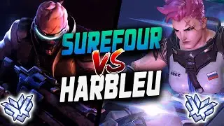 SUREFOUR SOLDIER 76 VS HARBLEU ZARYA! [  OVERWATCH SEASON 21 TOP 500 ]