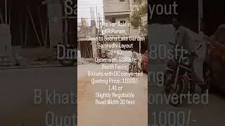 plot for sale kr puram #plotforsale #youtubeshorts #plots #plot #bangaloreplots #bangaloreproperty