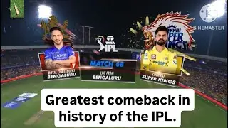 RCB vs CSK: Greatest Comeback in IPL History by RCB |Epic 7-Win Streak to Qualify for Playoffs 2024.