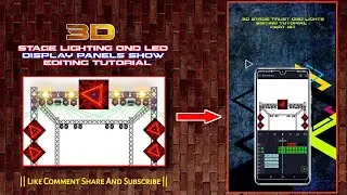 3D Stage Lighting And LED Display Panels Show || 3D Dj Setup Editing Tutorial || #shorts
