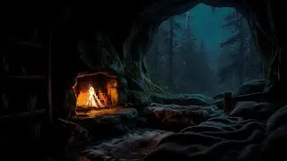 🌧️ Heavy Rain in a Dark Cave | Deep Sleep ASMR for Insomnia & Stress Relief