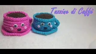 Tazzina di caff&egrave; all'uncinetto amigurumi - Crochet cup of coffee - eng subtitle