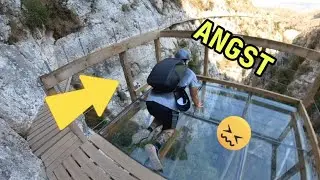 Nichts für schwache Nerven! Panik an den Laufstegen / Pasarelas de Relleu. Höhenangst.