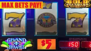 BOOM! Triple Butterfly 7's + NEW Grand Jewel Deluxe + Gold Standard Jackpots slot play! #slots