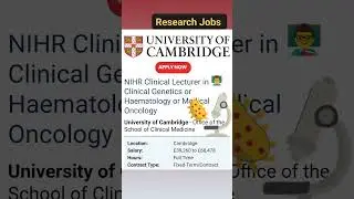 #Clinicallecturer in #Genetics 🧬 #medicaloncology #UniversityofCambridge #jobsinuk #phd #research