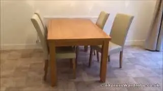 Solid Oak Dining Table Chairs Set - OakFurnitureLand