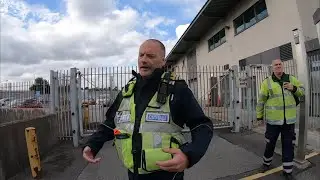WAIT THE GARDA ARE COMING,SECURITY CALL GARDA.DUBLIN DOCKS #photography #garda #security #ireland