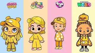 🔆Mr. Sun Sprunki Inspired Look In 4 Gameplay#pazu #avatarworld #gameworld #tocaboca