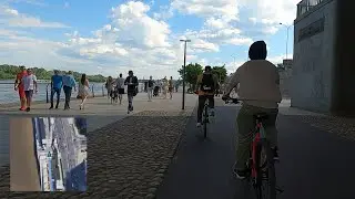 Bike Tour in Warsaw 4K | Wisła River