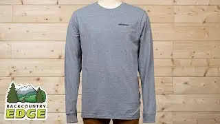 Мужская футболка Patagonia с длинными рукавами и логотипом P-6 Responsibili