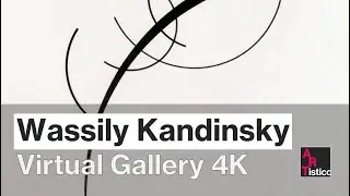 Wassily Kandinsky - Virtual Gallery in 4K (relaxing piano music)