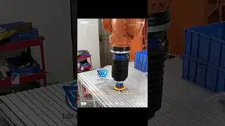 Robot grinding force control system.#grind #polish #welding #automobile #industrialrobots #robot