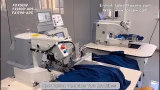 Automatic Polo Shirts Placket Button Sewer and Buttonholer Sewing Unit 