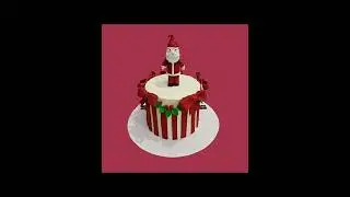 santa cake make short 👍👍#cake ##cakedecorating #cakeart #shortvideo #shorts #short #reels #tiktok