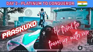Day 2 🇮🇳 Solo Rank Push 🇮🇳 Platinum to Conqueror 🇮🇳 praskuXD | iPhone XR