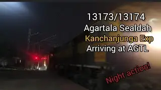 13173/13174 Kanchanjunga Express arriving at AGTL. With NGC 70776 Wdg4d