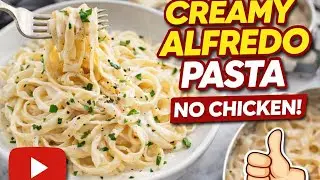 I Made Cheap Alfredo Pasta in Under 10 Minute, پاستا آلفرو بدون مرغ در کمتر از ۱۰ دقیقه