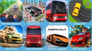 Vehicle Masters,Police Car Parking,Bus Simulator Ultimate,Sling Drift,Asphalt Legends