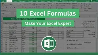 10 Excel Formula used daily at WORK (Excel formula for job interview) AR Computer Guide