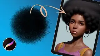 Custom Procreate Brush for Afro Hair Art