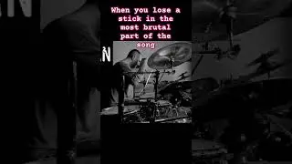 When you lose a stick in the most brutal breakdown in the song!!! #drummer #breakdown #metalcore