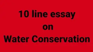 10 line essay on water conservation/essay on water conservation/paragraph on water conservation 