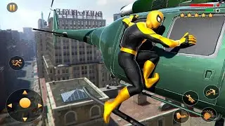 Flying Super Spider Rope Hero Ninja Gangster City Battle | Web Spider Superhero - Android GamePlay