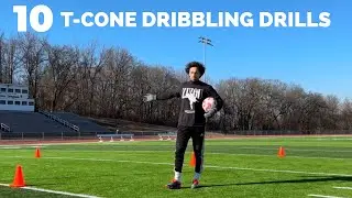 10 Easy T-Cone Dribbling Drills for Beginner Footballers/Soccer Players
