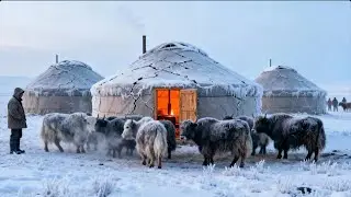 How Mongols Built & Survived In Yurtz At -50&deg;C (-58&deg;F ) In Brutal Winters