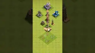 Level 1 Defense Vs Max Boxer Giant #clashofclans #coctroops #th15troops #shorts