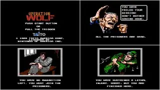 Operation Wolf - Continue and Game Over Screens