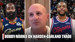 🚨 James Harden TRADED for Darius Garland 🚨 Bobby Marks reacts to the big move 👀 | NBA on ESPN