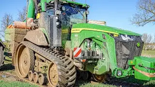 John Deere 8rt am Dünger streuen🤯