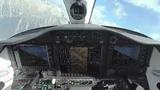 Visual Approach with RNP Guidance RWY 03 LSZS (Samedan / Switzerland) on 18JUL2022