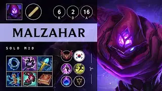 Malzahar Mid vs Lee Sin - KR Grandmaster Patch 25.21
