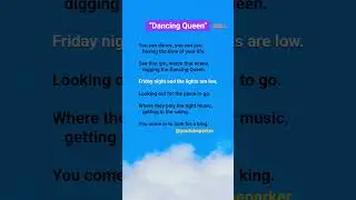 Dancing Queen - ABBA🎵#lyrics #music #song