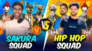 Hiphop Season 2 Vs Sakura Season 1 😱 All Golden Hip-hop Squad Challenge Me - Garena Free Fire