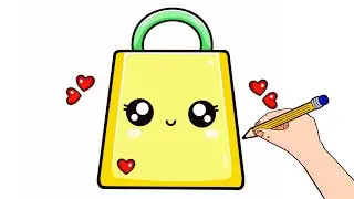 Draw a Cute Tote 👜 Bag | Draw Step By Step a Cute Tote 👜 Bag | Draw a Cute Tote 👜 Bag for Beginners