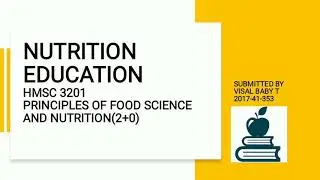 Nutrition Education Objectives,Methods & Tools.Hmsc 3201.Principles of Food Science & Nutrition(2+1)