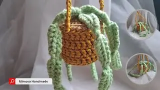 🌵✨️ How to Crochet a Cactus with Trailing Ivy | Stunning Hanging Plant Decoration 🌿
