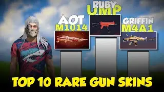 TOP 10 ' RAREST GUN SKINS ' IN FREE FIRE 🔥